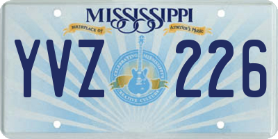 MS license plate YVZ226