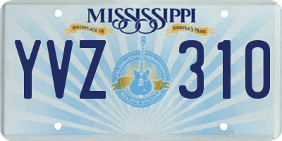 MS license plate YVZ310