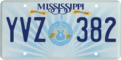 MS license plate YVZ382