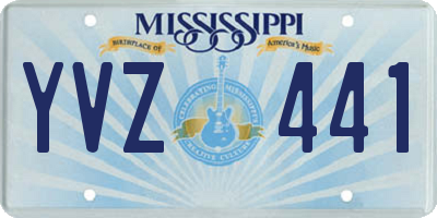 MS license plate YVZ441