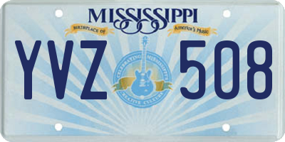 MS license plate YVZ508
