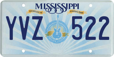 MS license plate YVZ522