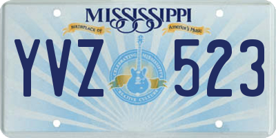 MS license plate YVZ523
