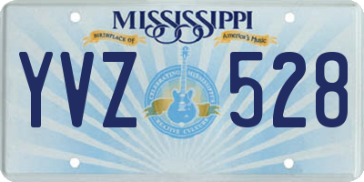 MS license plate YVZ528