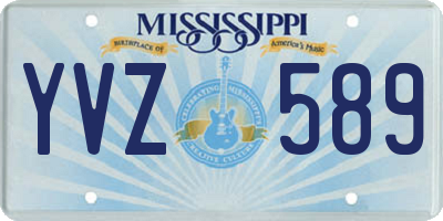 MS license plate YVZ589