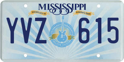 MS license plate YVZ615