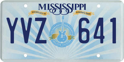 MS license plate YVZ641
