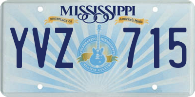 MS license plate YVZ715
