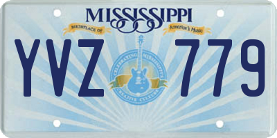 MS license plate YVZ779