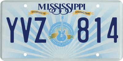 MS license plate YVZ814
