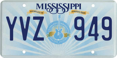 MS license plate YVZ949