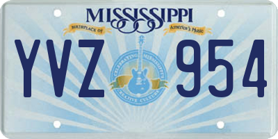 MS license plate YVZ954