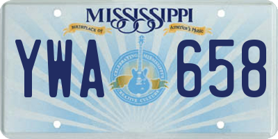 MS license plate YWA658