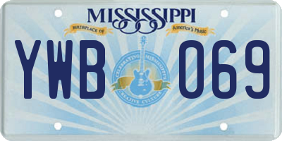 MS license plate YWB069