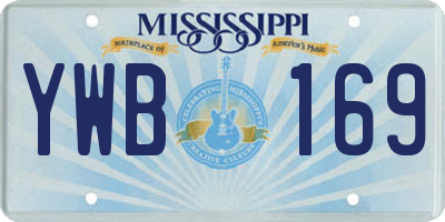 MS license plate YWB169