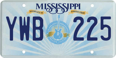 MS license plate YWB225