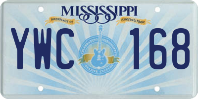 MS license plate YWC168