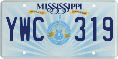 MS license plate YWC319