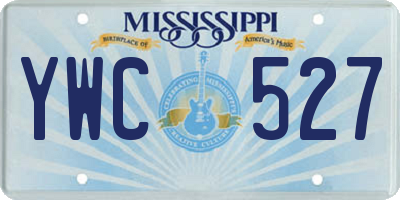 MS license plate YWC527