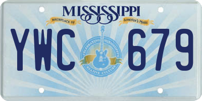 MS license plate YWC679