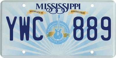 MS license plate YWC889