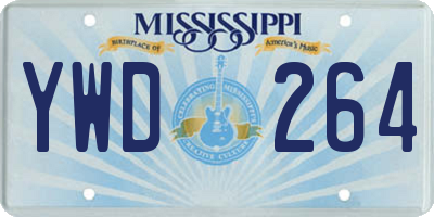 MS license plate YWD264