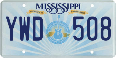 MS license plate YWD508