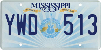 MS license plate YWD513