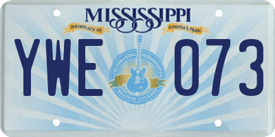 MS license plate YWE073