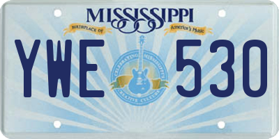 MS license plate YWE530