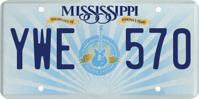 MS license plate YWE570