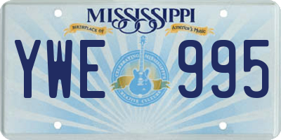MS license plate YWE995