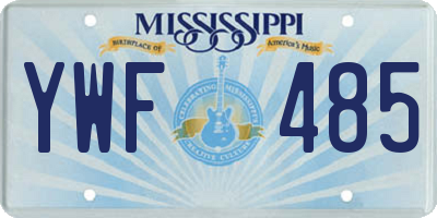 MS license plate YWF485