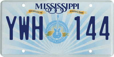 MS license plate YWH144