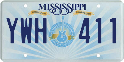 MS license plate YWH411