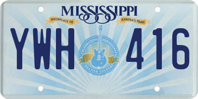 MS license plate YWH416