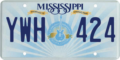 MS license plate YWH424