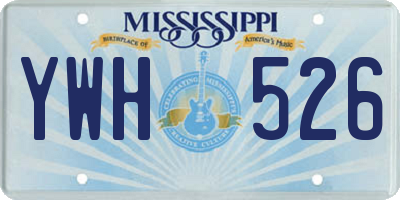 MS license plate YWH526