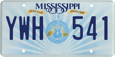 MS license plate YWH541