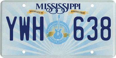 MS license plate YWH638
