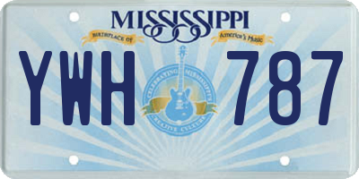 MS license plate YWH787