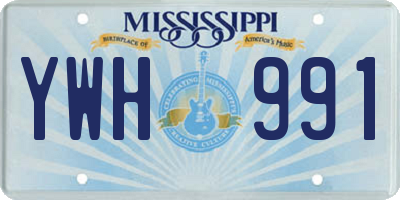 MS license plate YWH991