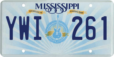 MS license plate YWI261
