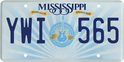 MS license plate YWI565