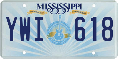 MS license plate YWI618