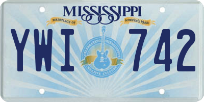MS license plate YWI742