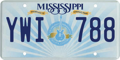 MS license plate YWI788