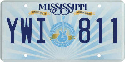 MS license plate YWI811