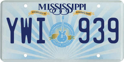 MS license plate YWI939