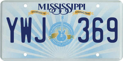 MS license plate YWJ369